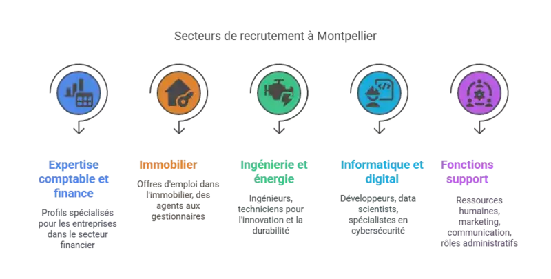 Sectores de reclutamiento en Montpellier