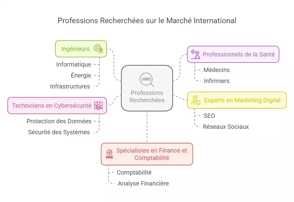 professions recherchées sur le marché international