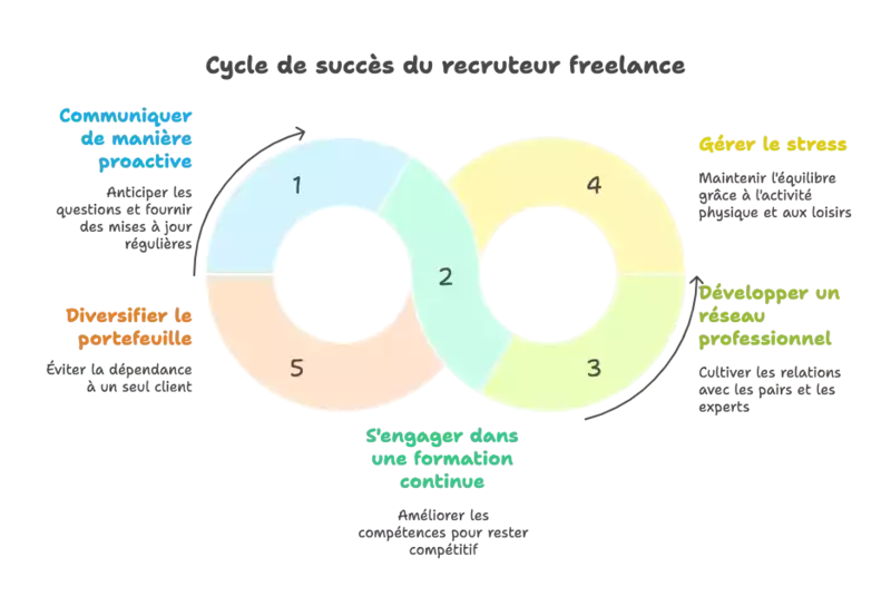 Cycle de succès du recruteur freelance