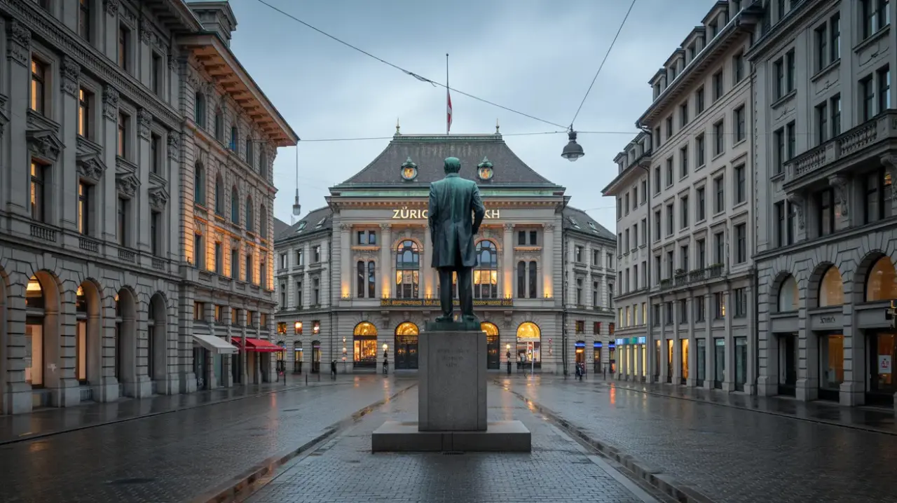 Photo du quartier financier de Zurich (Paradeplatz)